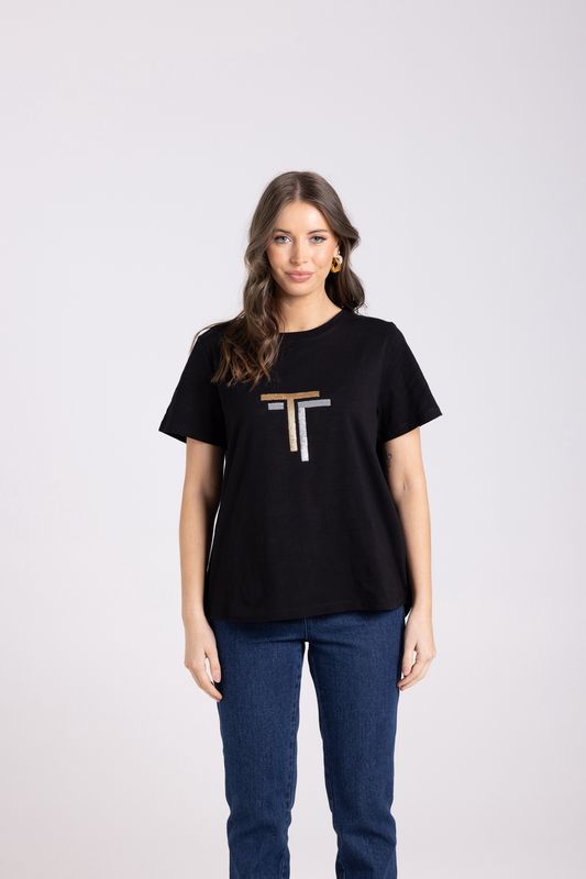 Two-T&#39;s - Crew T-Shirt / Black 3028