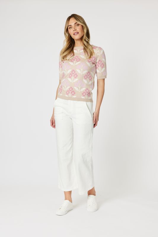 GS - Nikki Floral Knit / Caramel 46632