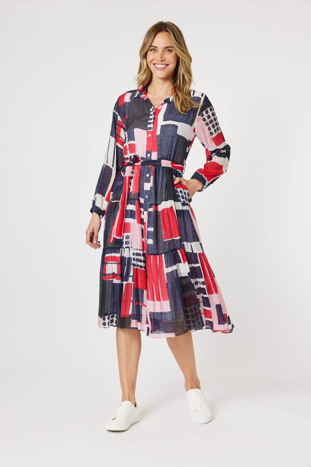 GS - Brighton Dress / Navy Multi 47047