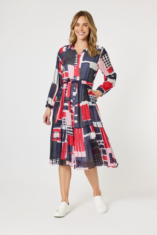 GS - Brighton Dress / Navy Multi 47047
