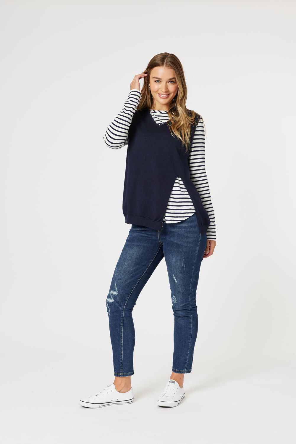 Threadz - Vicky Vest / Navy 44373