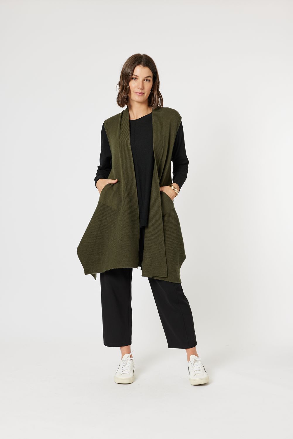 Clarity - Casa Knit Vest / Khaki 46835