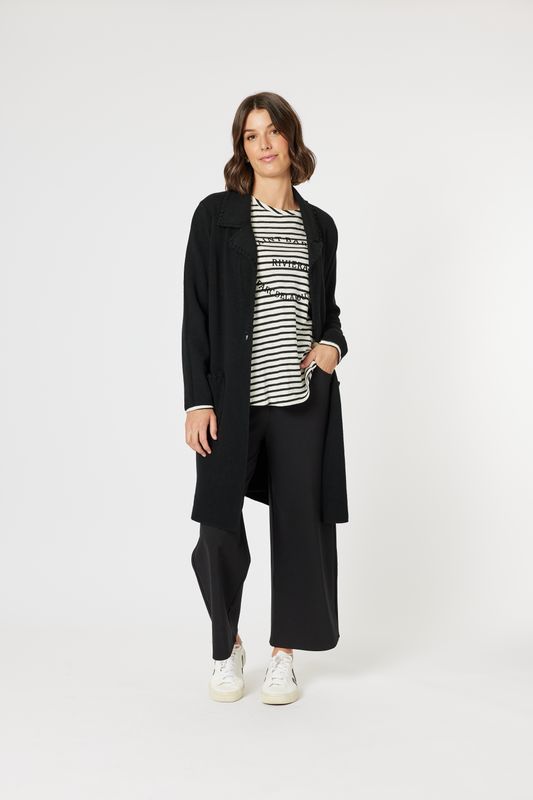 Clarity - Cosy Coatigan / Black 46608