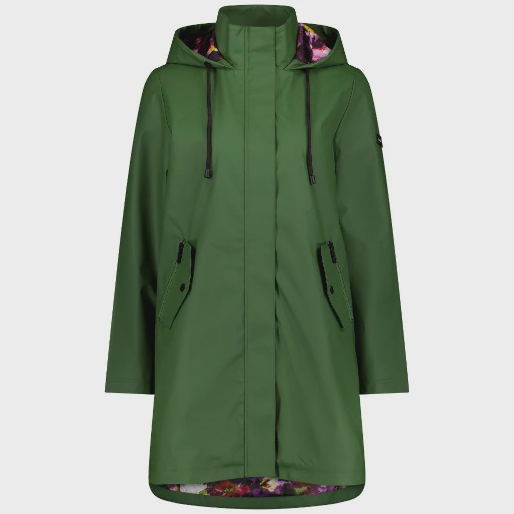 Moke - Billie Rain Coat - Cypress/Purple Fleur