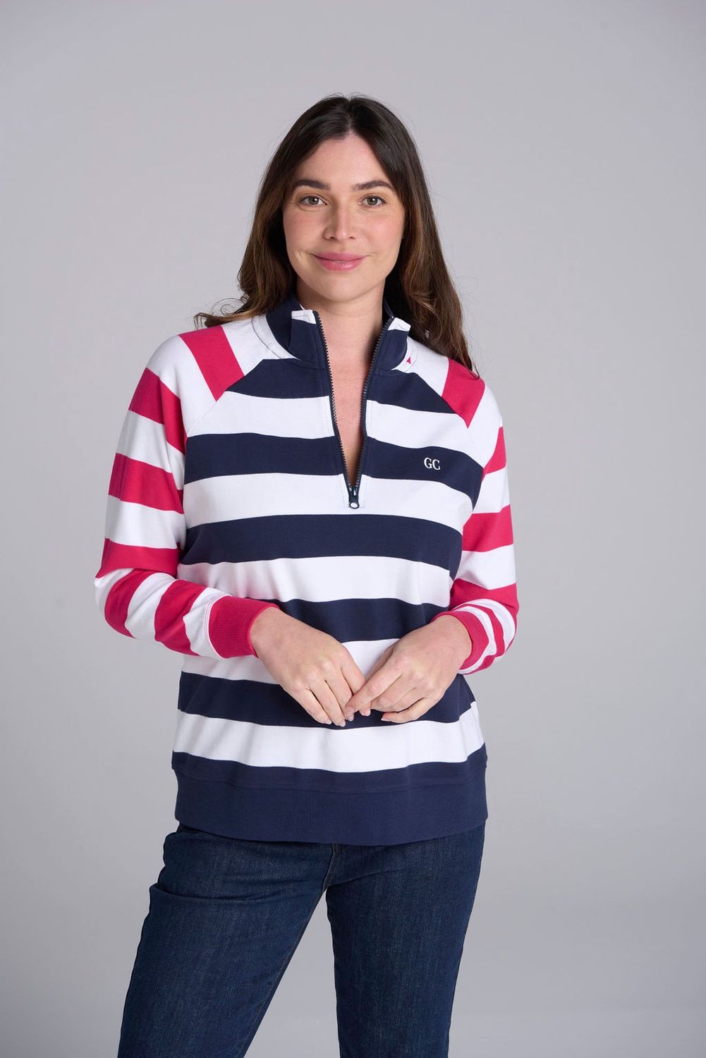 GC - Sweater Zipper / Multi Stripe 3293-217