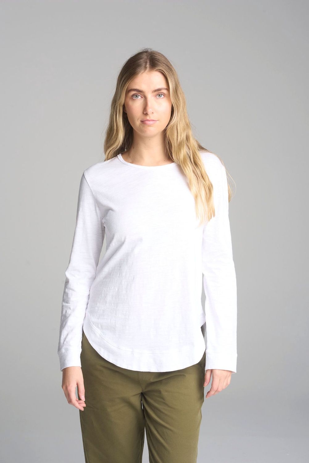 CPS - Shaped Hem Tee / White C1399