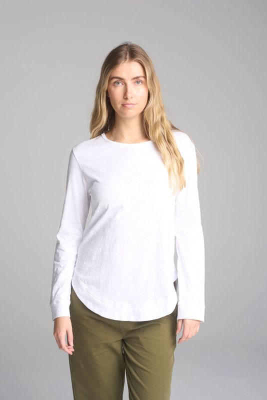 CPS - Shaped Hem Tee / White C1399
