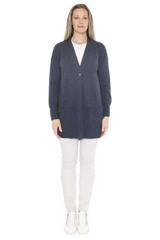Jump - Longline Cardi / Indigo Mrl 58611026A