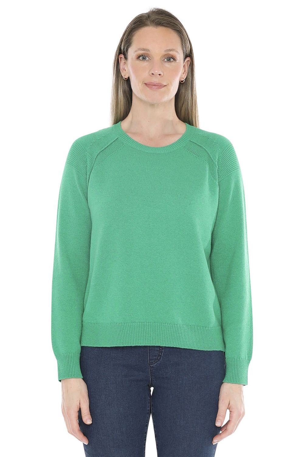 Jump - Detail Raglan Pullover / Kelly Green 58611033A