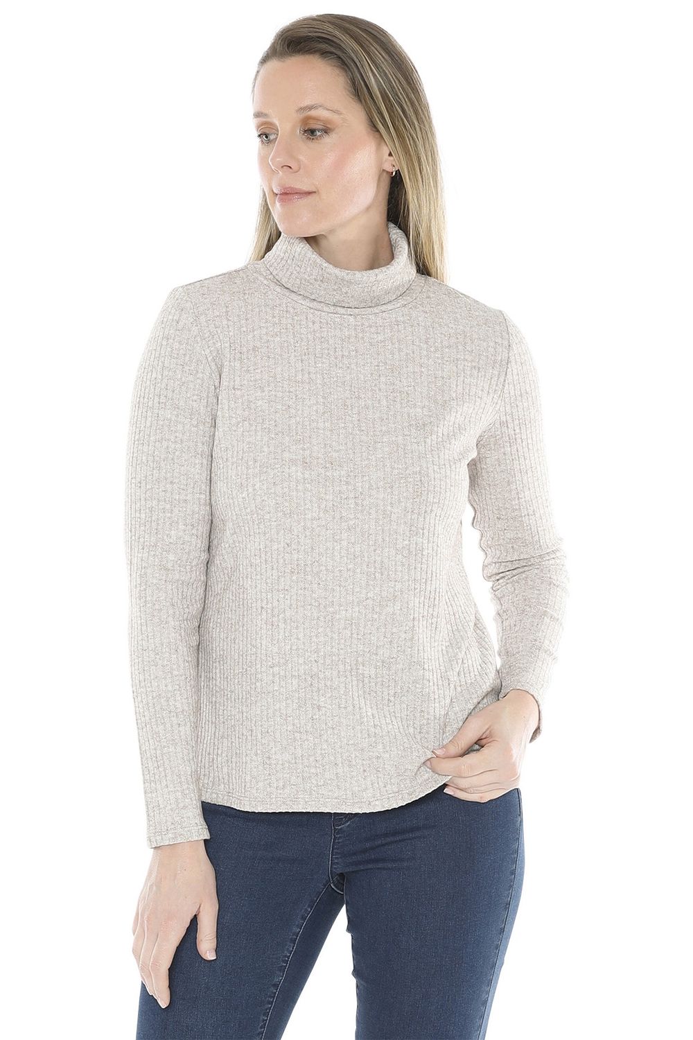 Jump - Marle Cowl L/S Tee / Biscuit 58612012A