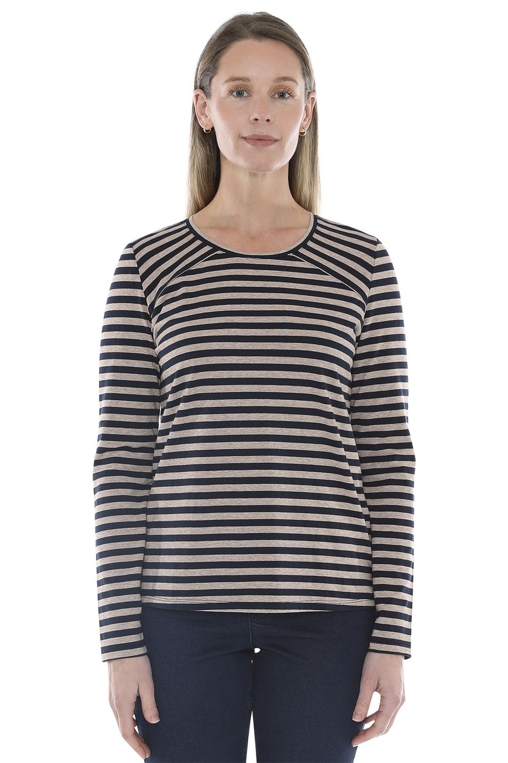 Jump - Stripe Crew Navy/Oat 58612017A