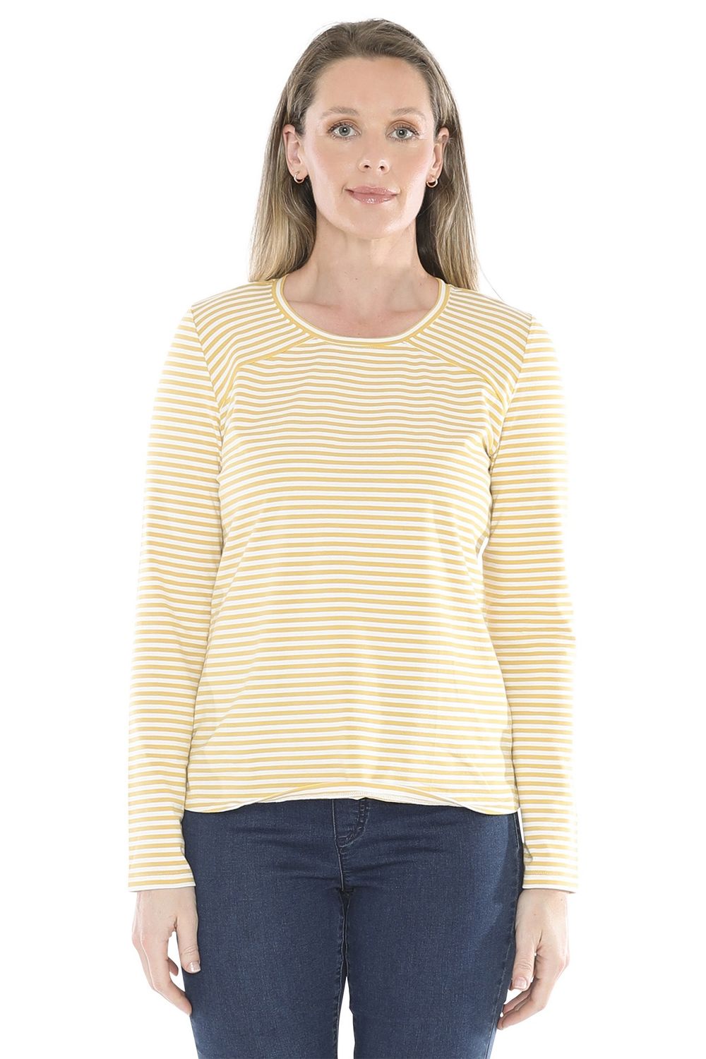 Jump - Stripe Crew Ochre/White 58612017A