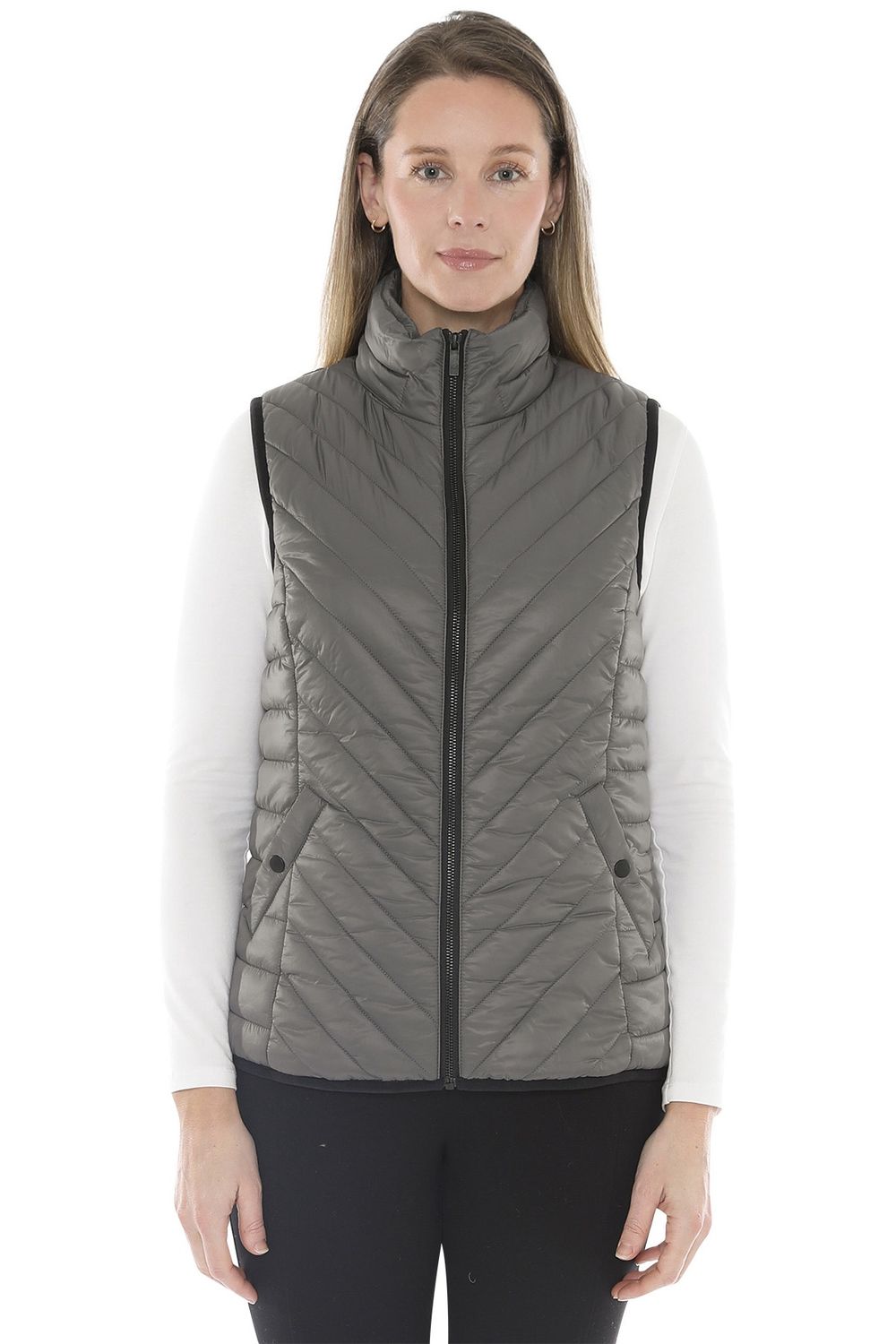 Jump - Contrast Trim Vest Granite/Blk 586J4059A