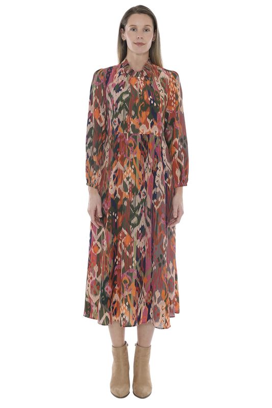 Jump - Opulent Ikat Dress / Multi 586J5048A