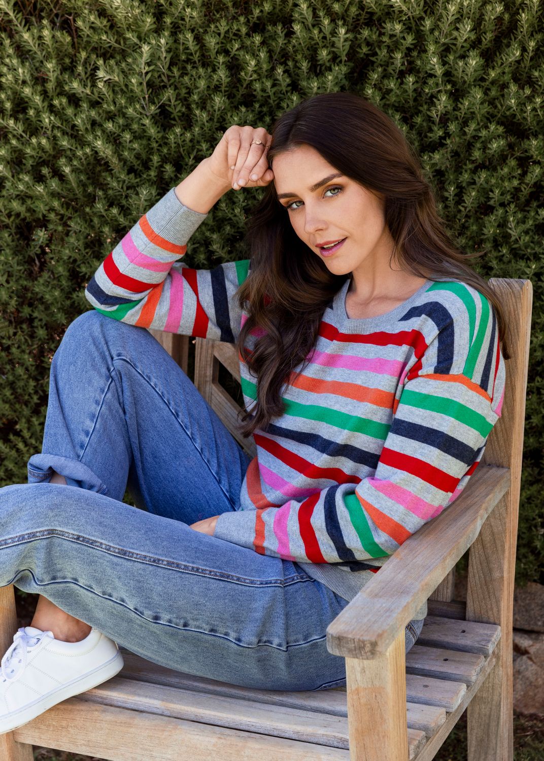 Jump - Multi Stripe Pullover / 58611036A
