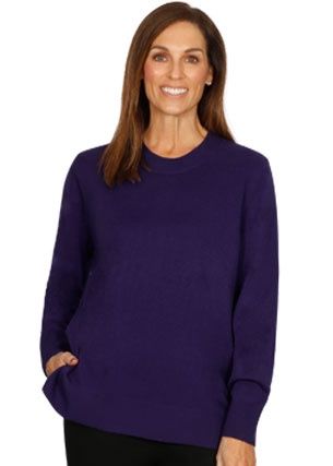 Jillian - Softknit Modern Crew Tunic / Purple 6080