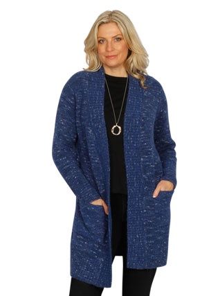 Emily Adams - Edge 2 Edge Cardigan / Sapphire E1908