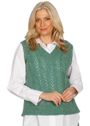 Emily Adams - Knit Vest / Seafoam E1920