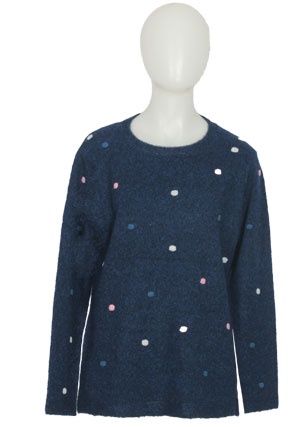 Emily Adams - Spotty Knit / Midnight E1917