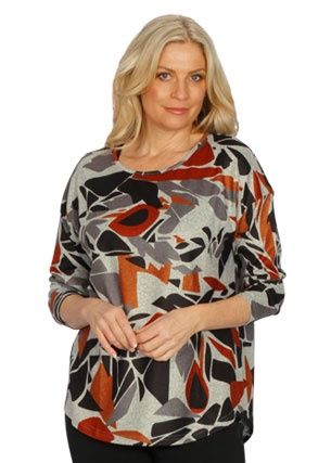 Emily Adams - Mosaic Print Top / E1929