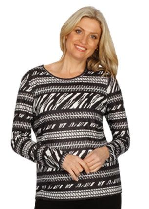 Sportswave - Monotone Print Tee / Black 2563