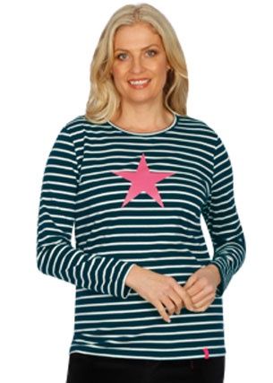 Sportswave - Stripe Star Crew Navy/Fuchsia 2567