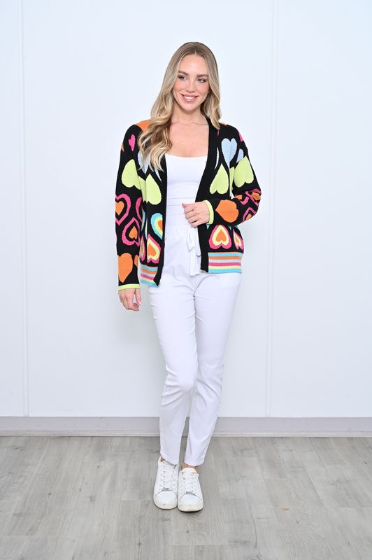 New U - Cardigan / Black K2514-1
