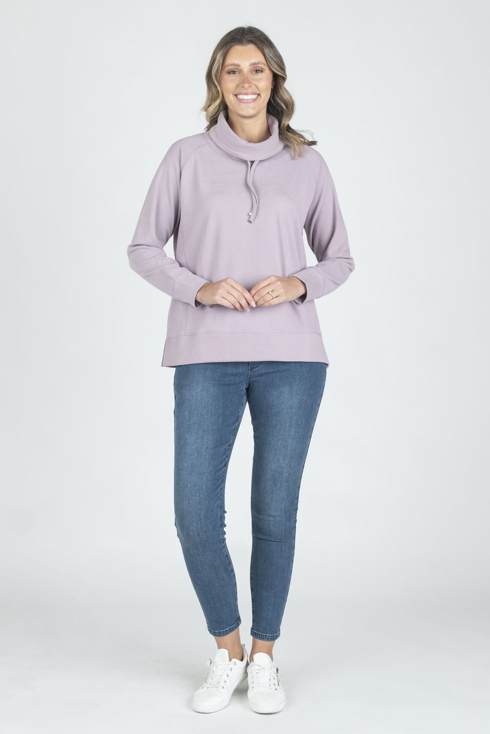 Renoma - Cowl Neck Top / Dusty Pink W544.420