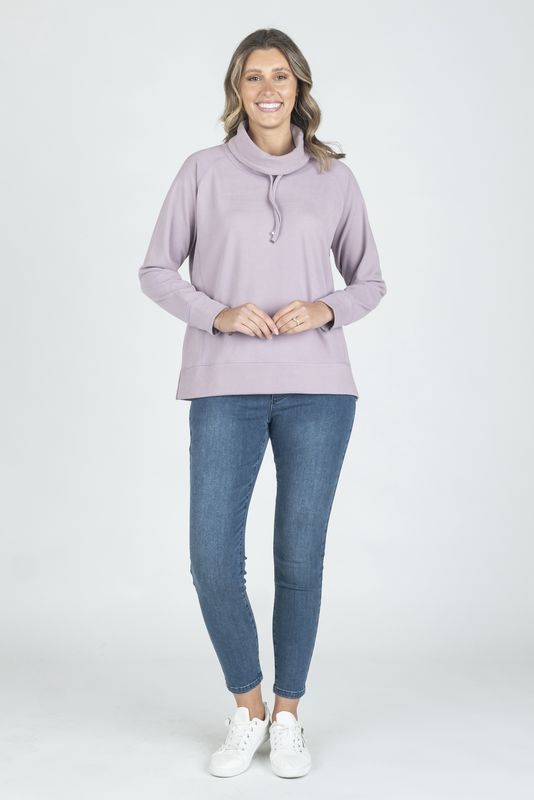 Renoma - Cowl Neck Top / Dusty Pink W544.420
