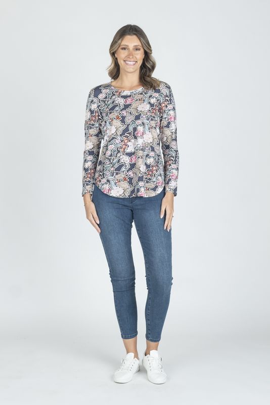 Renoma - Long Sleeve Top / Navy W579.579