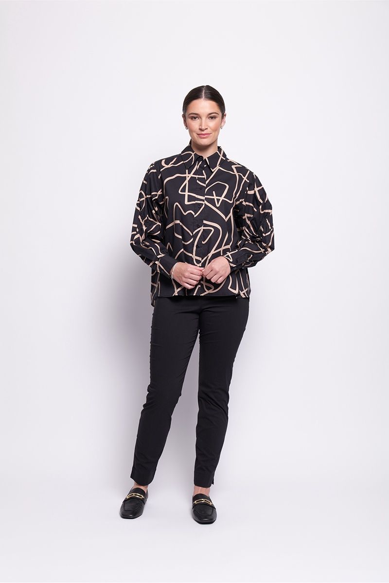 Foil - Long Slim Trapeze Pant / Black FO7454