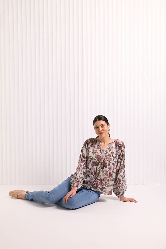 Foil - Good Vintage Blouse / Floral Ecru FO8131