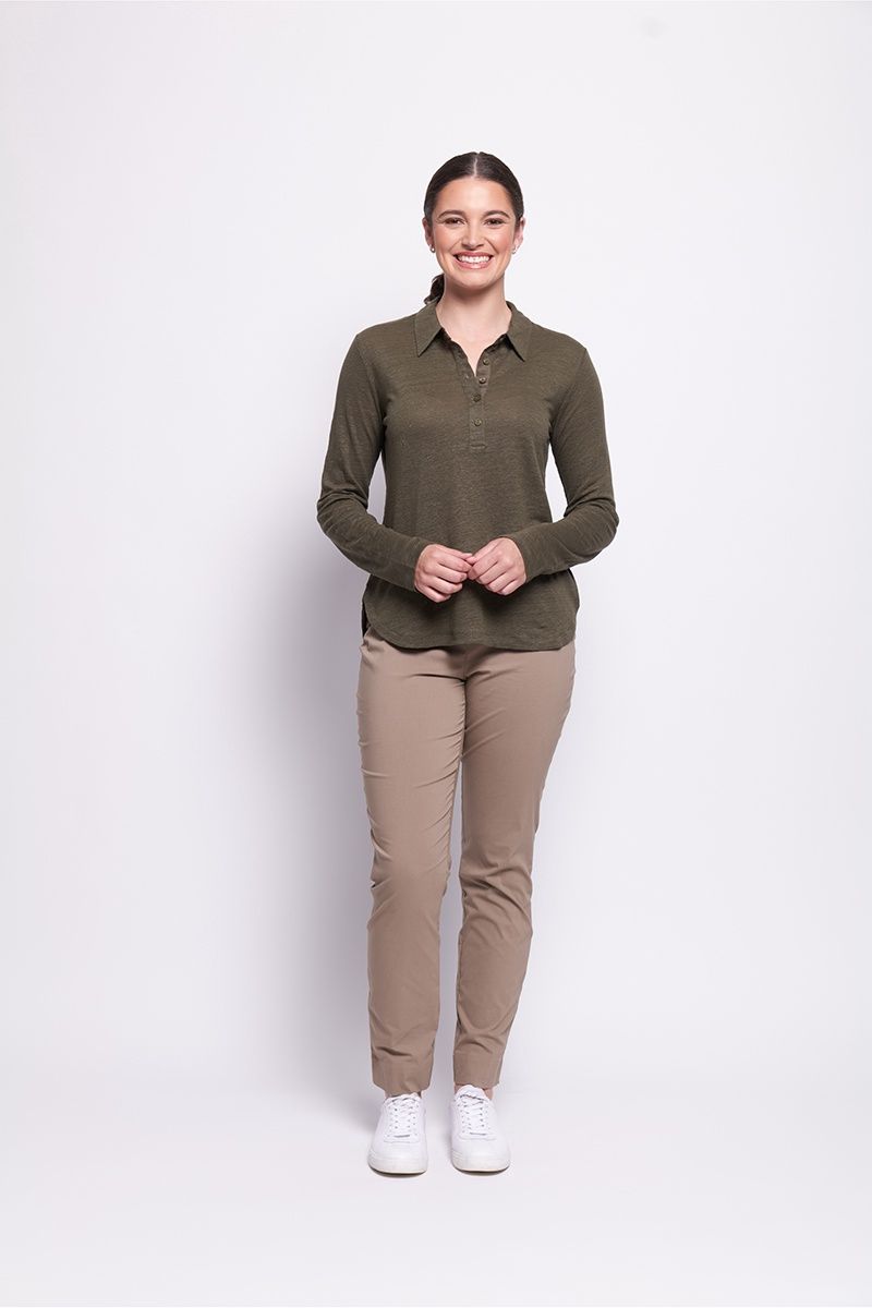 Foil - Long Slim Trapeze Pant / Latte FO7454