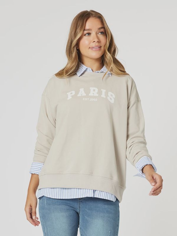 Threadz - Paris Sweatshirt / Stone 47324