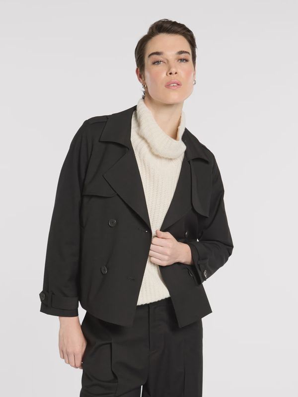 Marco Polo - Cropped Trench / Black YTMP6110