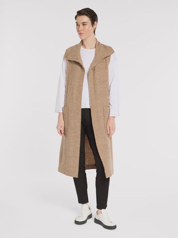 Marco Polo - Boiled Wool Wrap Vest / Cedar YTMP3636