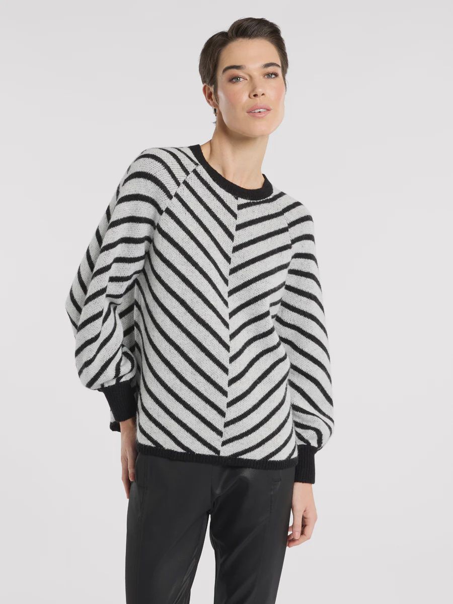Marco Polo - Chevron Stripe Sweater / Cedar YTMP3598
