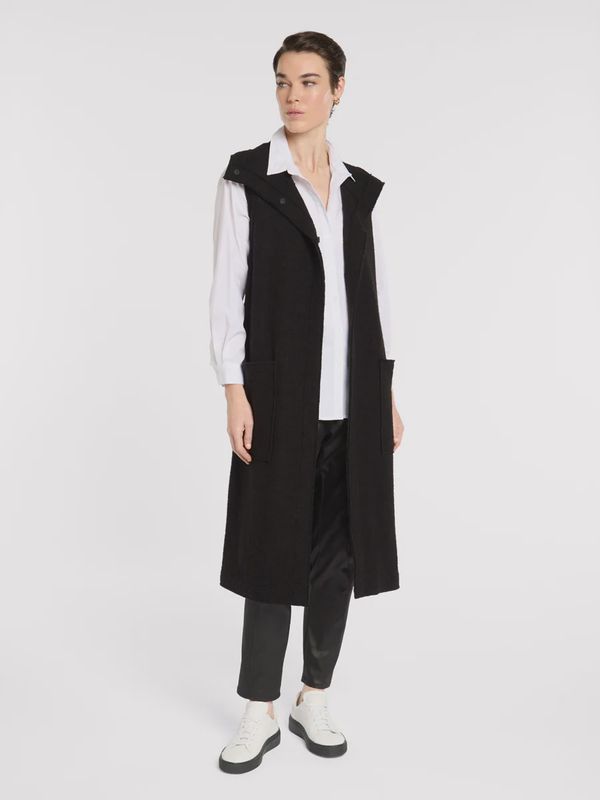 Marco Polo - Boiled Wool Wrap Vest / Black YTMP3636