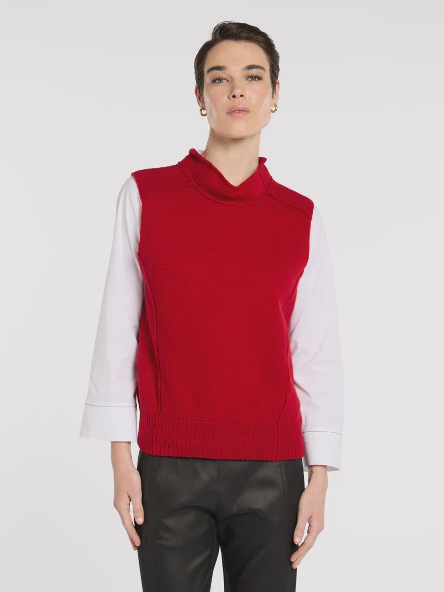 Marco Polo - Lightweight Boiled Wool Knit / Crimson YTMP3597