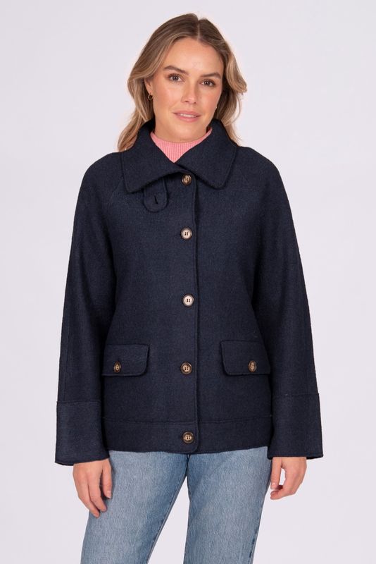 Fields - Car Coat / Navy FK5048