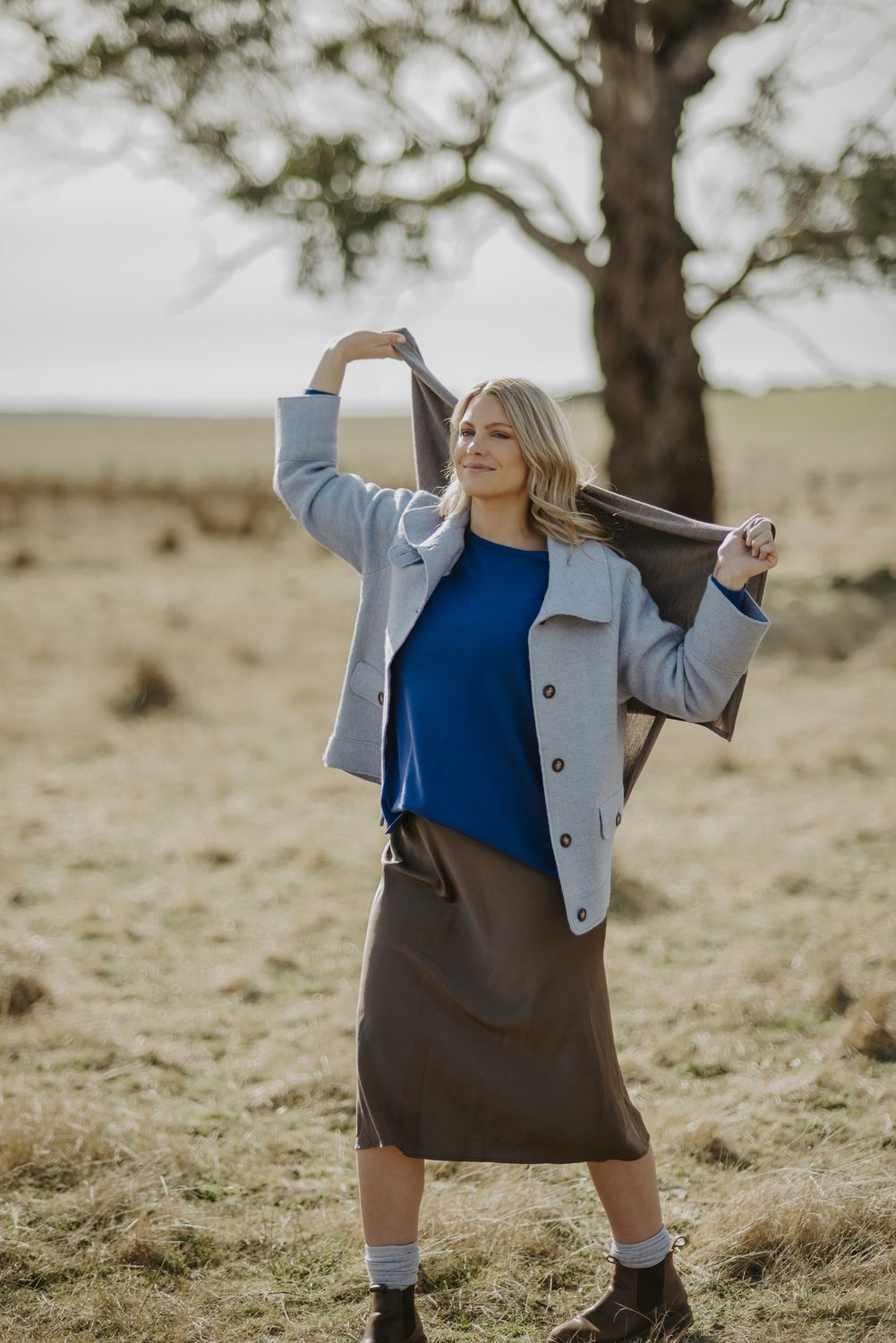 Fields - Car Coat / Sky Blue FK5048
