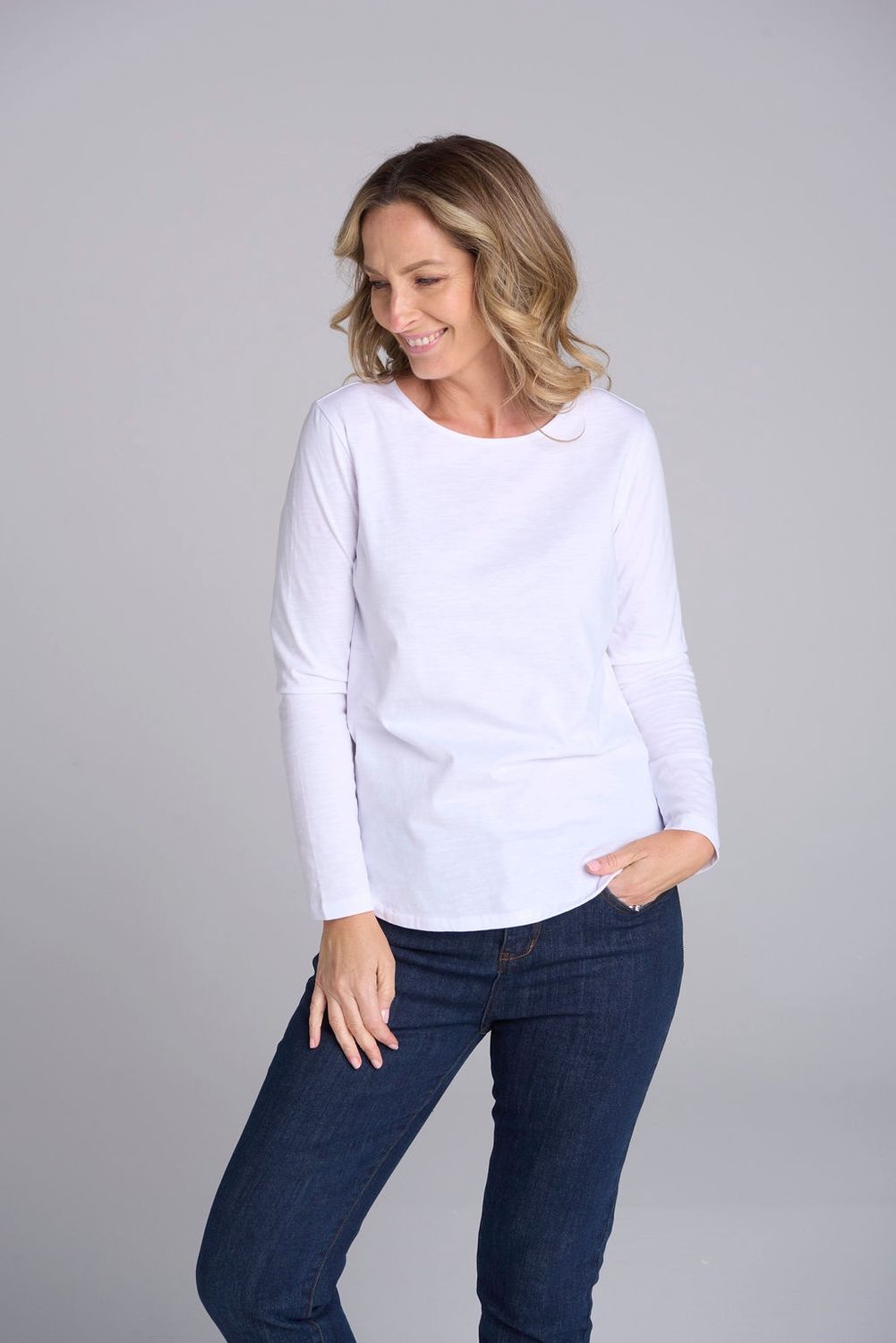 GC - Long Sleeve Classic Tee / White 3153