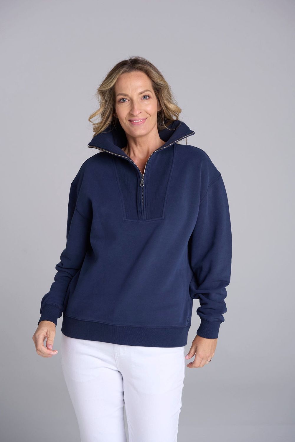 GC - 1/2 Zip Raglan Sweater / Parisian Night 3296