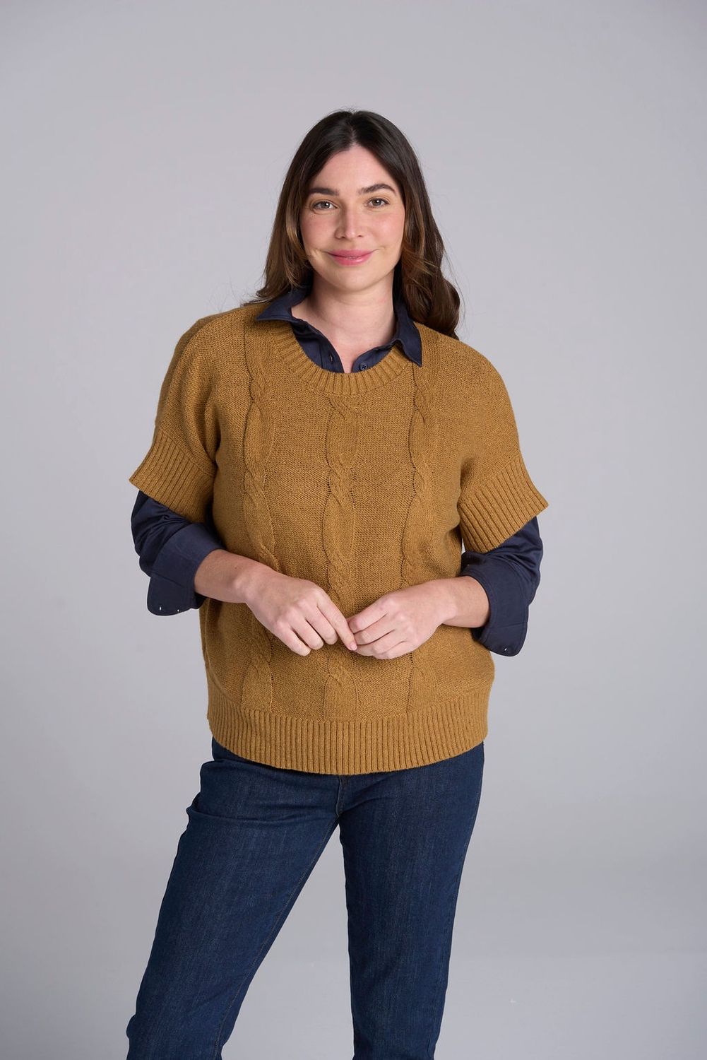 GC - Cable Vest / Honey Mustard 7061