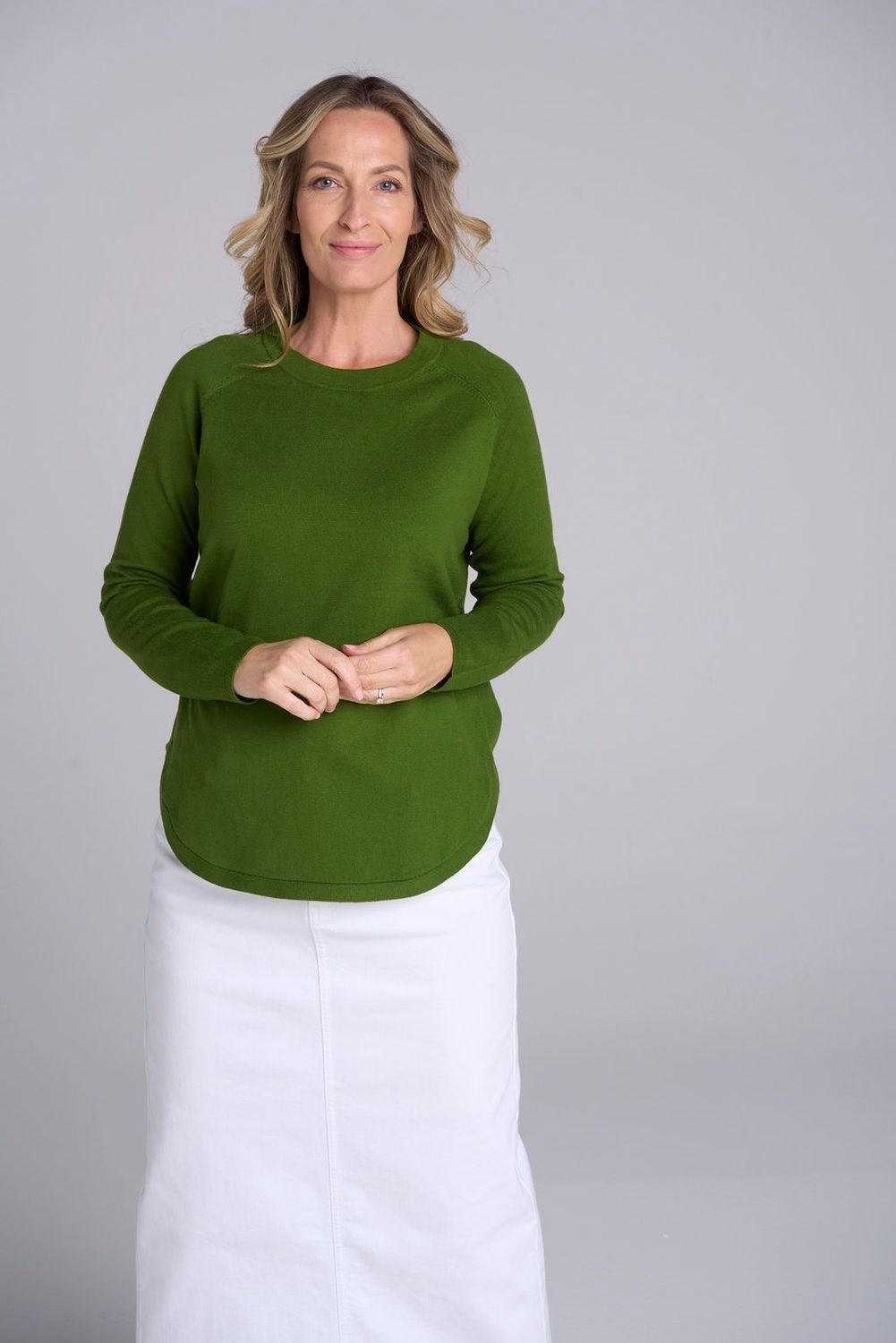 GC - Raglan Sleeve Even Knit / Herb Garden 8225