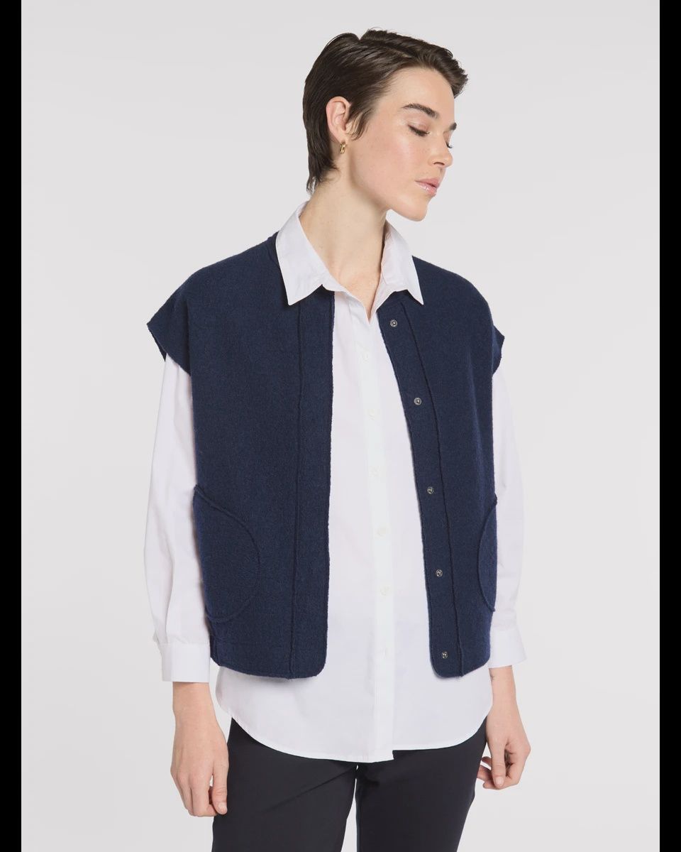 Marco Polo - Boxy Boiled Wool / Navy YTMP3633