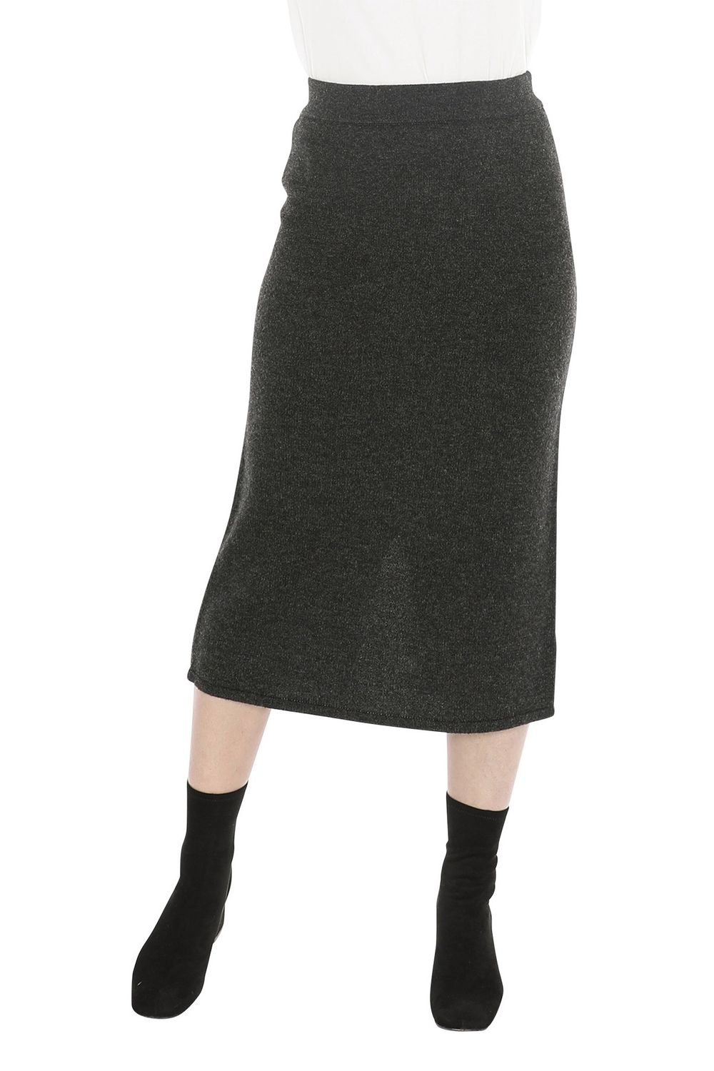 Jump - Pull On Knit Skirt / Charcoal 58616053A