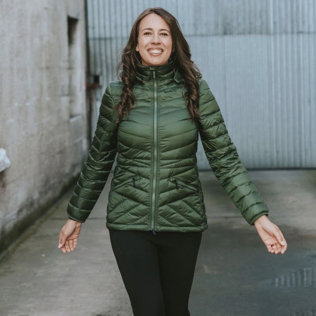 Moke - Cushla Packable Down Jacket / Cypress