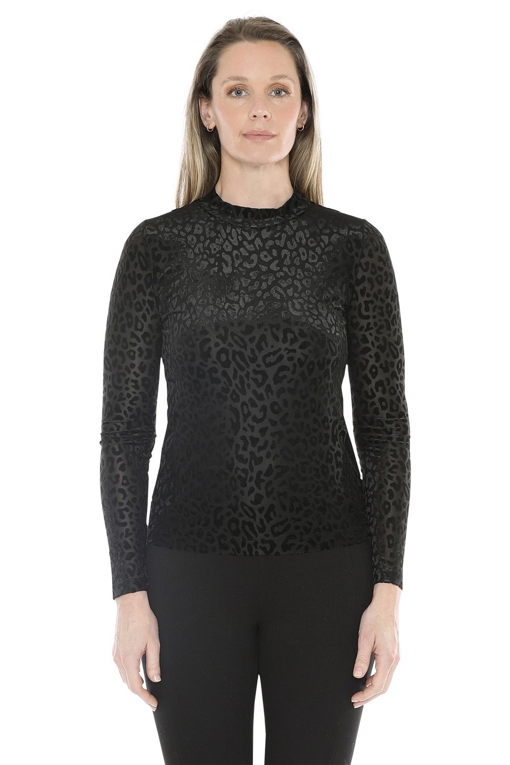 Jump - L/S Animal Burn Out Top / Black 58612002A