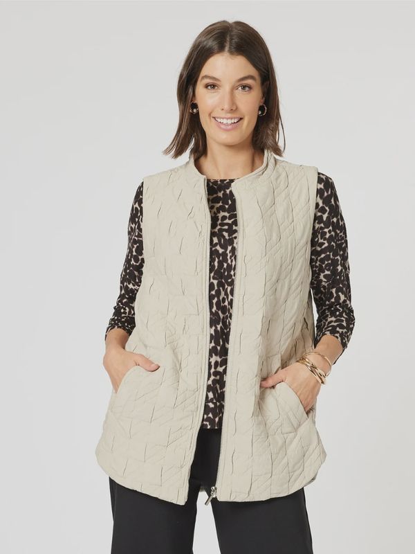 Clarity - Monet Quilted Vest / Natural 47373
